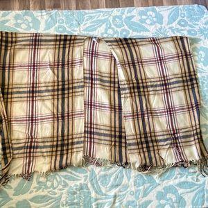 One Size Tan White and Red Plaid cape Woolrich